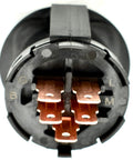 Heavy Duty Ignition Switch With Protective Umbrella Key terminals close-up for lawn tractors