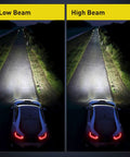High and low beam comparison with 2.5 Inch Mini Projector Lens For H1 Headlights Retrofit And Custom Headlamps Upgrade With Chrome Shroud