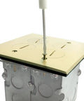 Screw Cap Floor Box Kit For Raised Floors 5x5 Inch 2-Gang Receptacle, 20A Tamper-Resistant, Weatherproof And Watertight Gasket
