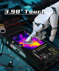 Robot arm using Dual Light Fusion Thermal Imager Multimeter Pro Grade With Date Recorder, 428x320 IR Resolution, 3.98" touch LCD.