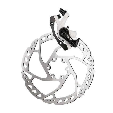 Bike Disc Brake Kit With Aluminum Front Caliper Full Aluminum Alloy Brake Lever 160mm Rotor And Tool Free Pad Adjuster For Road And Mountain Bikes