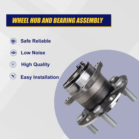 Rear Wheel Bearing And Hub Assembly 512333 for Jeep Compass Patriot 2007-2017 and Dodge Caliber 2007-2008 5 lug with ABS 4WD AWD
