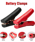 Heavy Duty Alligator Clamp Extension Cable To Female Cigarette Lighter Socket Adapter with black and red battery clamps.