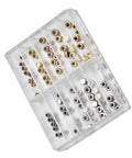 Watch Repair Tool Kit With Assorted Crown Parts Replacement Accessories Pro Grade High Quality Alloy Copper Construction Multiple Sizes