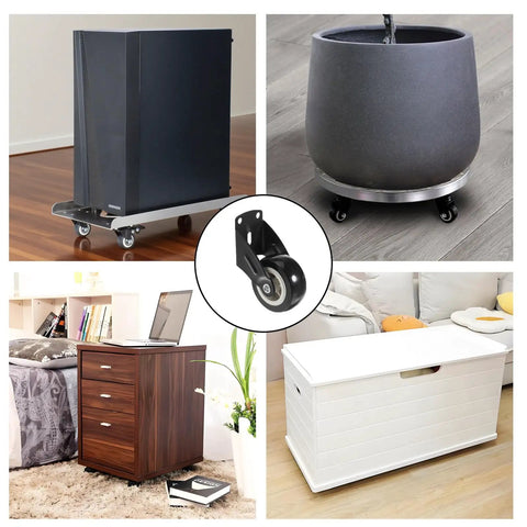 Heavy Duty 4 Pack 2 Inch Gate Wheels To Straighten Sagging Wooden Doors Solid Smooth Glide Bottom Support Casters on furniture