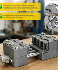 Upgraded Eight Jaw Mini Fractal Vise With 90Mm Wide Opening And Self Adjusting Jaws For Delicate Jewelry Irregular Parts precision machined structure.