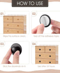 Step-by-step guide for installing 20 Pack Self Adhesive Cabinet Knobs Mini Pull Handles For Cabinets Drawers Wardrobes And Windows.