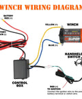 Heavy Duty 2500 lb Electric Winch 12V DC With 30ft Synthetic Rope For UTV ATV Boat Recovery Kit Quick Mount Plate And Hardware 153 To 1 Gear Ratio High Efficiency Easy Install Emergency Extrication Ready wiring diagram with control box and handheld switch