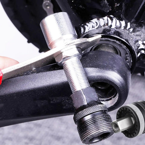 Using Bike Crank Removal Tool and Crank Puller for 20 Spline and Square Taper Cranks Universal Bottom Bracket Extractor