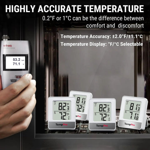 Indoor Outdoor Wireless Thermometer With 500 Feet Range for Your Patio Greenhouse Reptile Enclosure And Baby Room