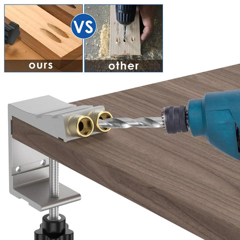 Pocket Hole Jig Kit For DIY Carpentry Pro Grade 15 Degree Angle Guide With High Precision Adjustable Woodworking Drill Locator