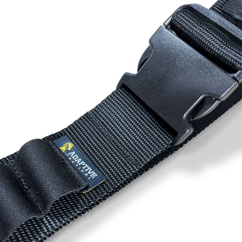 Close-up of Bandolier Ammo Sling For Shotgun Shells 12 16 20 Gauge Holds 45 Rounds Belt Black Durable Nonslip Elastic Loops