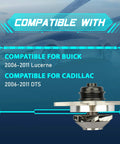 Bully Proof Engine Water Pump Swaps Right In To Keep You Cool Under Pressure Replaces Aw6076 12583033 89017764 Guaranteed Fit For Buick Lucerne And Cadillac Dts V8 4.6L 2006-2011, showing compatibility details.