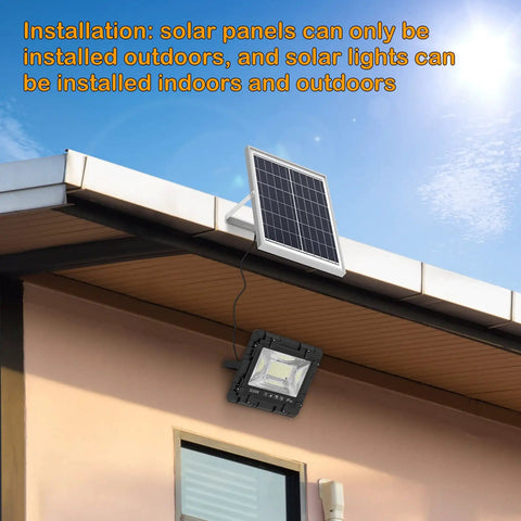 200W Solar Street Light Waterproof Outdoor Flood Light With 20000LM, 16Ft Wire, Dusk To Dawn Auto On, 5730 LED Beads, Big Battery, Set It And Forget It Security Lighting For Yard Garden Path Parking Lot