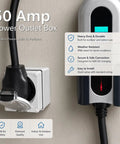 50 Amp NEMA 14-50R Outdoor Receptacle Box Weatherproof Power Outlet 125/250V ETL Listed 3-Pole 4-Wire Grounded in use