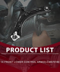 Frenzybro Front Lower Left Control Arm With Ball Joint Kit Fits 2012 To 2021 Volkswagen Passat black steel arm