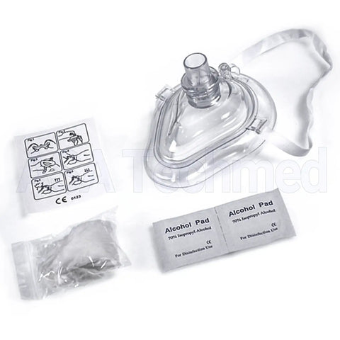 Pocket CPR Mask Kit For Adults And Kids With One Way Valve, Hard Case Resuscitation Kit With Wrist Strap, Gloves, Wipes, And Keychain Face Shield, Latex Free Emergency First Aid Gear