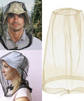 Shielding Bugproof Mesh Head Net And Protective Headwear For Outdoorsy Folks Who Love Fishing Camping And Hiking Lakeside Adventures Keeps Bugs Out And Breathes Easy with man and woman wearing it outdoors