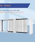 2 Pack 410 Replacement Filter For 410 Series Whole House Air Purifiers MERV11 16x28x4 with model compatibility details