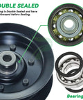 Flat Idler Pulley Replacement For Toro Timecutter SS5000 Deck 50 Inch And 42 Inch Models 132-9420, double sealed bearing