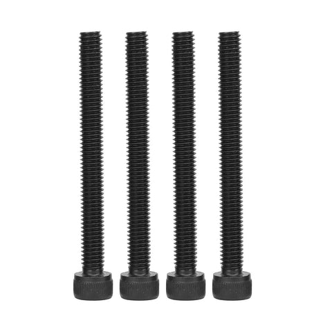 Four heavy-duty black screws for Solid As A Rock 45mm Spindle Clamp Motor Bracket For Cnc Routers, essential support components.