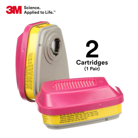 P100 Pro Grade Respirator Cartridge Filter 60923 Pair With NIOSH Approval For Organic Vapors Acid Gases And Particulates