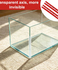 Two Pack Clear Acrylic Hinges Self Adhesive For Cabinets Boxes Displays Glass Furniture Aquarium Enclosures Durable 11.81 By 1.77 Inch Small Hinge DIY Projects And Repairs on glass box