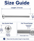 M1.6 Hex Socket Screws Set For Mechanical, Furniture, And Electronics Assembly, 304 Stainless Steel Pan Head guide