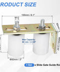 Two Nylon Gate Rollers With L Bracket For Sliding Gate Or Barn Door, 2 Inch Diameter By 2-3/4 Inch Length, White Finish