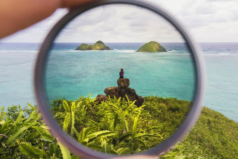View through Slim 67mm Circular Polarizer Filter For Camera Lenses With Glare Reduction, Color Enhancement, and Contrast Boost