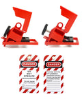 Universal Six Pack Circuit Breaker Lockout Kit For 480/600V Single Pole With Clamp Style Gear And 20 Danger Do Not Operate Tags shown