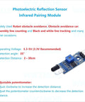 Six Pack IR Infrared Reflective Sensor Module Three Wire Photoelectric For Arduino Obstacle Avoidance Line Tracking 3.3-5V