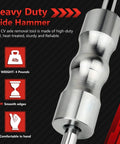 Heavy-duty slide hammer for Inner CV Axle Puller Removal Tool With Slide Hammer And 48mm 63mm CV Joint Fork Adapters