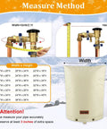 Measurement guide for installing Backflow Preventer Cover 16 By 20 Inches, 5 Layer Beefed Up Heavy Duty Insulation.