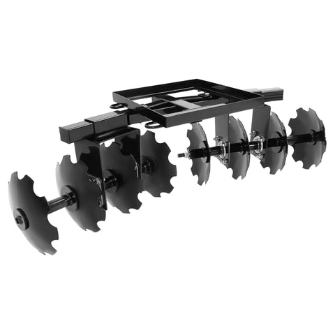 54 Inch Universal Disc Plow For ATV UTV Harrow Garden Tractor Attachment With 2 Inch Receiver Powder Coated Steel Built Tough for Soil Till