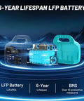 Total Game Changer 1000W Portable Power Station With 1024Wh Capacity, LFP battery with transparent casing and cooling fans.