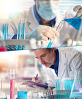 Scientist using Glass Measuring Beaker Set With 3.3 Borosilicate Glass Beakers, Printed Graduations For Easy Readouts in lab