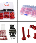 Universal Motorcycle Fairing Bolt Kit With 5mm And 6mm Allen Wrenches, Screws, Grommets, Nuts, Bolts, Washers, And Clips
