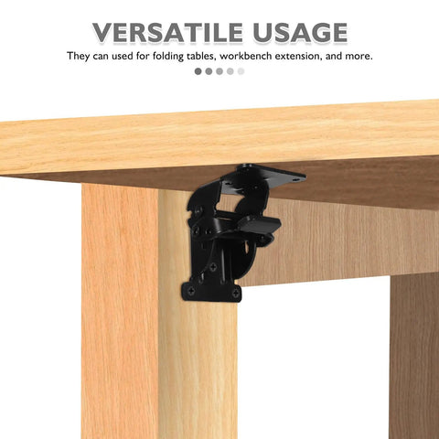 Heavy Duty Iron Folding Hinges With Anti Loosening Tech for hidden cabinet hardware on wooden table