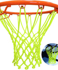 Glow In The Dark Night Basketball Net For Outdoor Hoops, Solar Powered Luminous Nylon Net Fits 21 Inch Rims, Heavy Duty