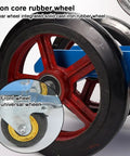 Heavy Duty Panel Dolly Cart 1100lb Capacity Slab Roller rubber wheels with solid cast iron and universal front wheel design.