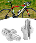 Beefy 7mm M7 Brake Lever Adjusters 2 Pack for Road and Mountain Bikes Aluminum Alloy Silver, shown with bike.