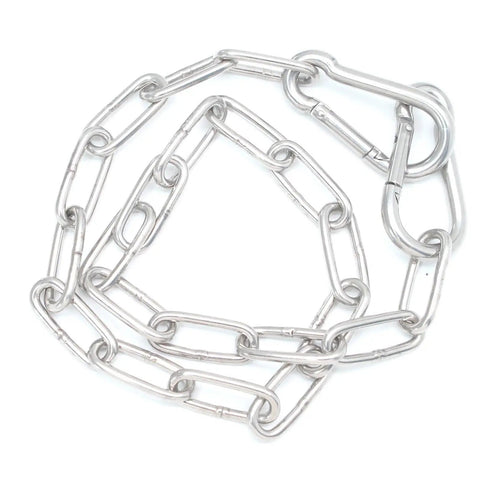20 Inch Gate Chain Lock With Carabiner Stainless Steel Fence Gate Latch For Outdoor Fence Livestock Gate And Yard Security Durable Chain Link Lock Weather Resistant Design.