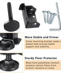 Heavy Duty Adjustable Furniture Leveler Feet With Corner Edge Guards And Tight Lock Nuts Squashes Wobbly Furnishings, parts include screw and bracket.