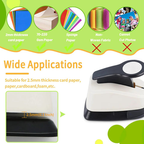 Close-up of a paper punch from Dope 5 Circle Hole Punch Set for Paper Crafts and Scrapbooking, showing material and thickness applications.