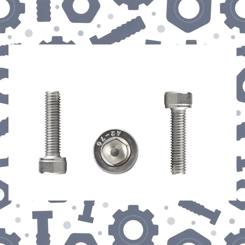 Top Shelf Twenty Count M6 1.0 X 20MM Socket Head Cap Screws Hex Allen Bolts 304 Stainless Steel Machine Fasteners Precision Thread Silver.