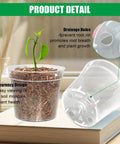 Clear 2.5 Inch Nursery Pots Set Of 50 With Drainage Holes Durable Plastic Seed Starter Pots