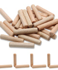 Wood Dowel Pins Set 100 Pack 10mm X 50mm Beveled Fluted Hardwood Dowels Kiln Dried Eucalyptus For Craft Projects Pro-Grade Durable Dowel Pegs