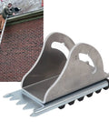 Heavy Duty Extension Ladder Feet Kit With Bulky Slip Proof Rubber Pads And 90 Degree Swivel Steel Base for use on roofs