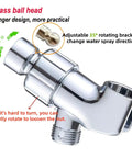 Brass ball head with 35° rotating bracket for High Pressure Filtered Shower Head With Handheld And 4 Replacement Filters For Hard Water 18 Layer Filtration Delivers Strong Jets Reduces Chlorine Perfect For Pet And Kid Bathing With 4 Spray Modes